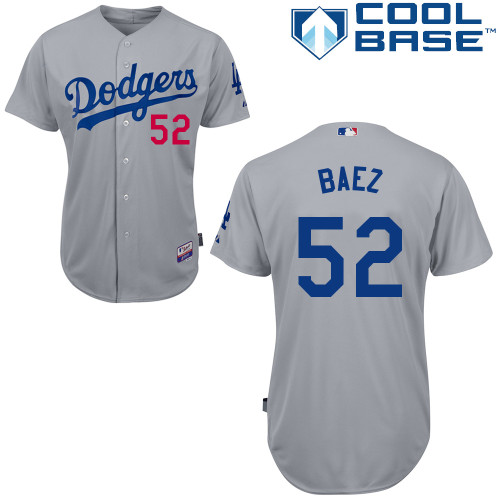 Pedro Baez #52 mlb Jersey-L A Dodgers Women's Authentic 2014 Alternate Road Gray Cool Base Baseball Jersey
